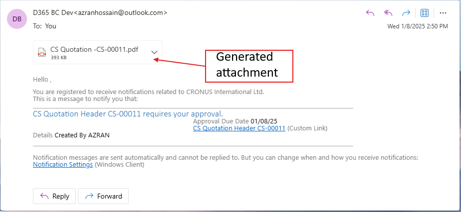 Dynamic Attachment for Custom Workflow Email